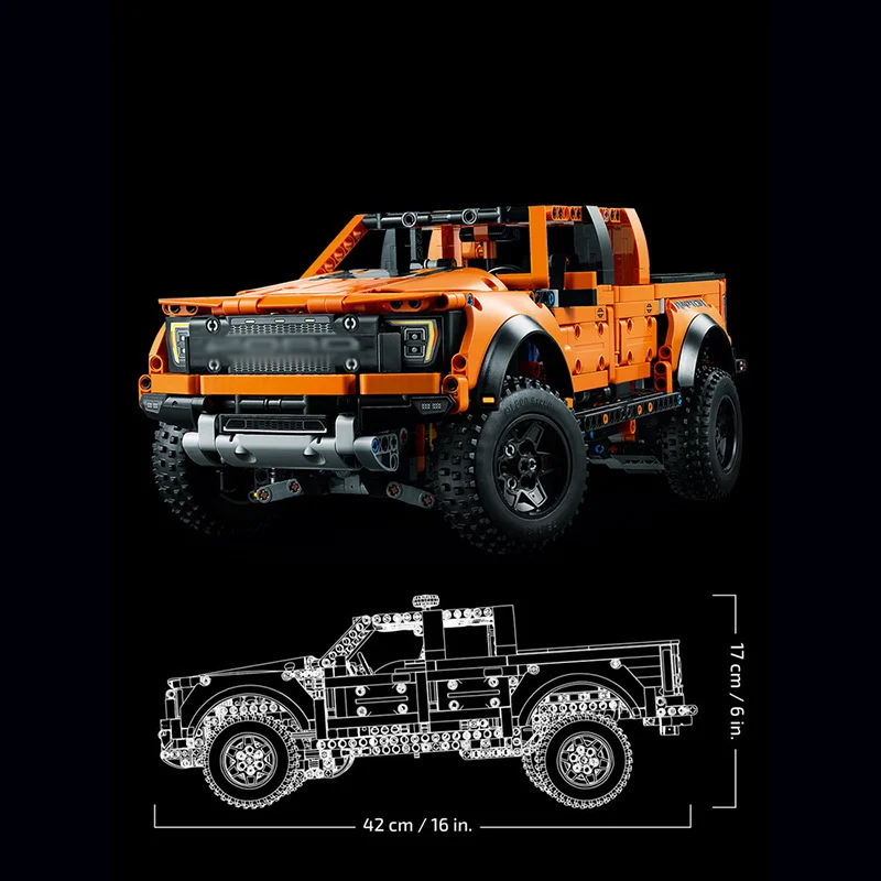 2024 New1379PCS Tech :10 F-150 Truck Car Blocks Pick Up Off-Road Bricks MOC 42126 Assemble Toy For Kids Boy Birthday Gifts Toys