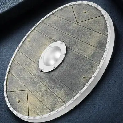 1pc Shield Realistic Ancient Roman Design Lightweight Plastic Round Shield For Kids Adults Medieval Pretend Play Props Cosplay