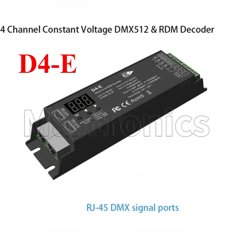 DC12-48V Skydance DMX Decoder Numeric RGBW/Single Color/RGB Led Panel Din Rail/Multiple Dimmer Decoder D4 D4-L D4-E D4-P D4-XE