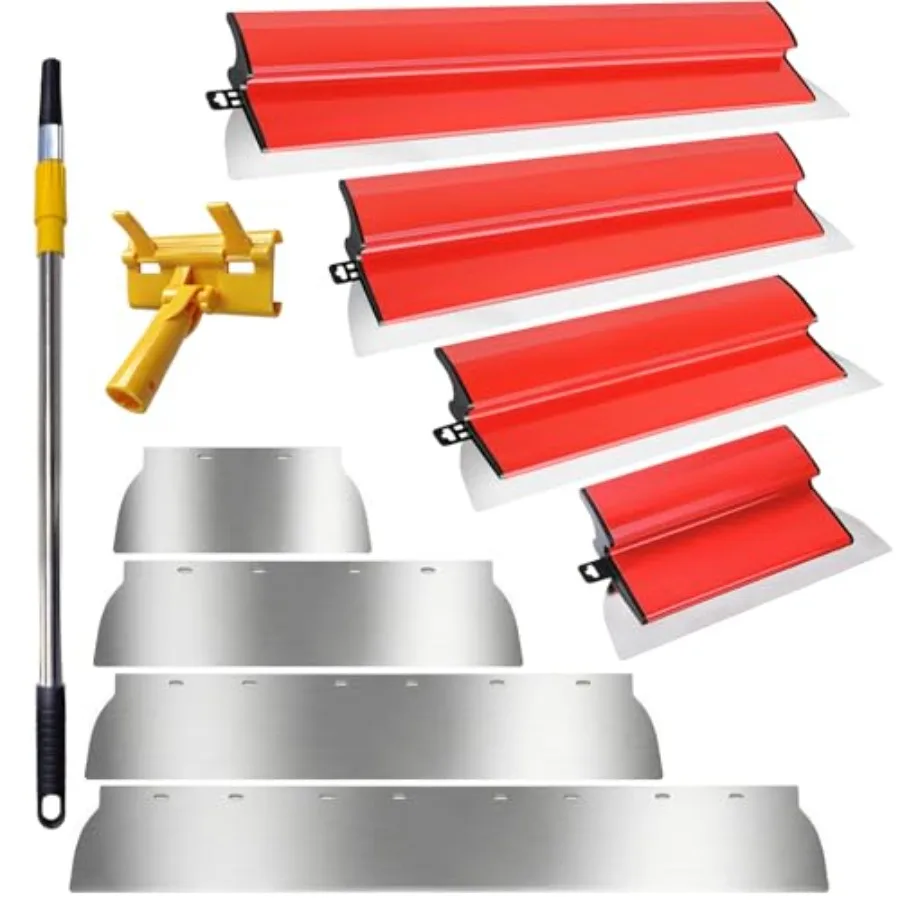 

[10 PCS] Drywall Skimming Blade Set, Professional Skimming Blades 10", 16", 24"and32", with 0.3 and 0.5mm Stainless Steel and 1