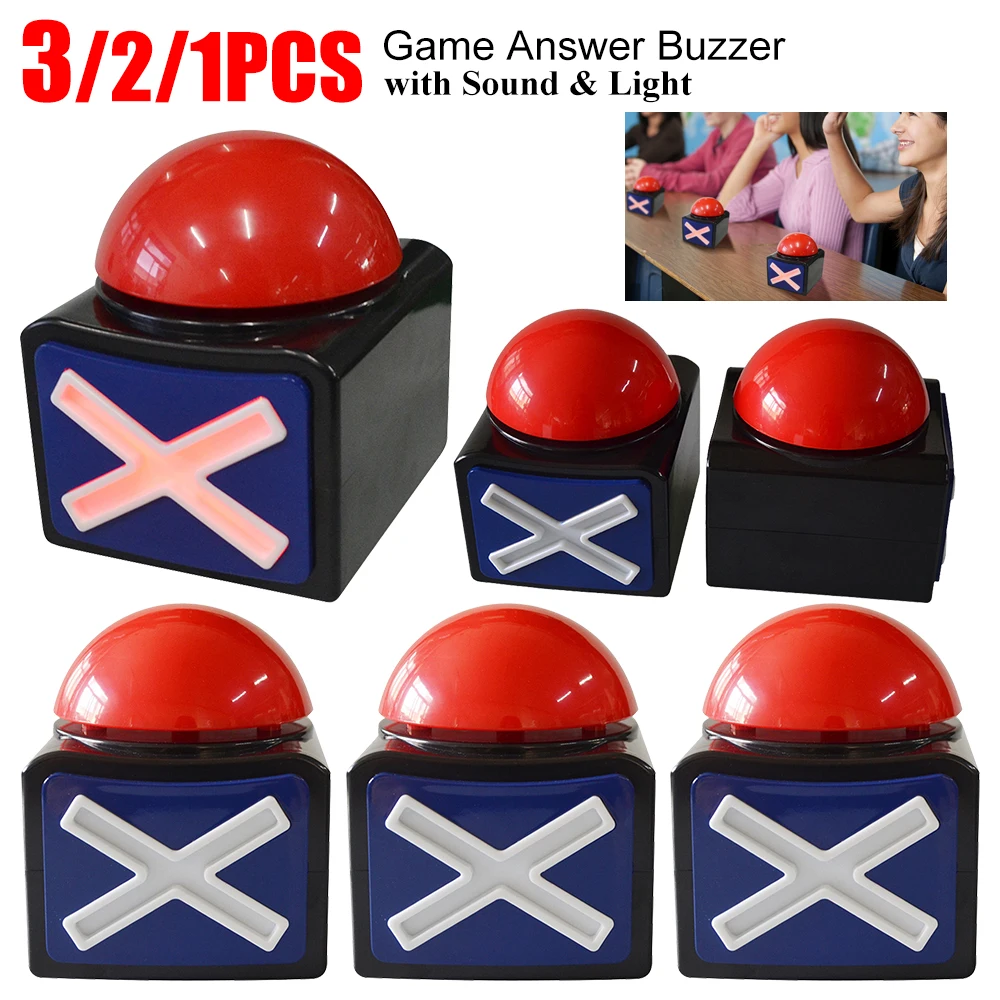1/2/3PCS Game Answer Buzzer Interactive Buzzer Alarm Button for Kids Engaging Learning Family Party Game Contest Alarm Buzzer