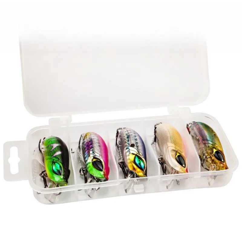 

5PCS/box Floating Artificial Bait Wobblers for Fish Pike Carp Catfish Jerkbait Top WaterMinnow Swimbait Crankbaits FishingLures