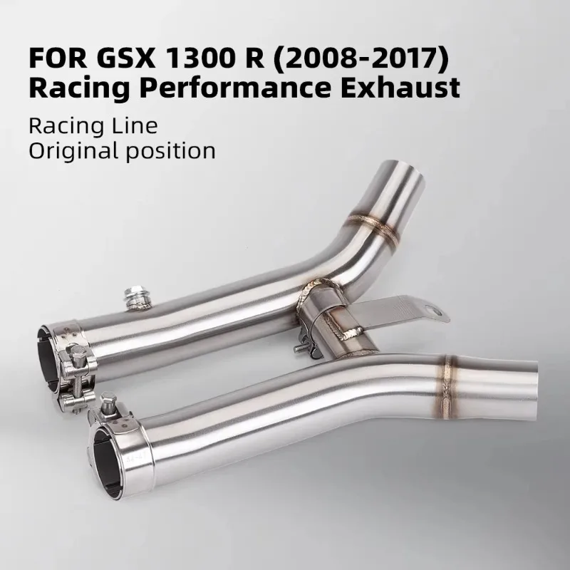 Left Right Side Connect Link Pipe Escape Exhaust Modify For SUZUKI Hayabusa GSX1300R GSXR1300 2008 - 2020 Motorcycle 51mm Muffer