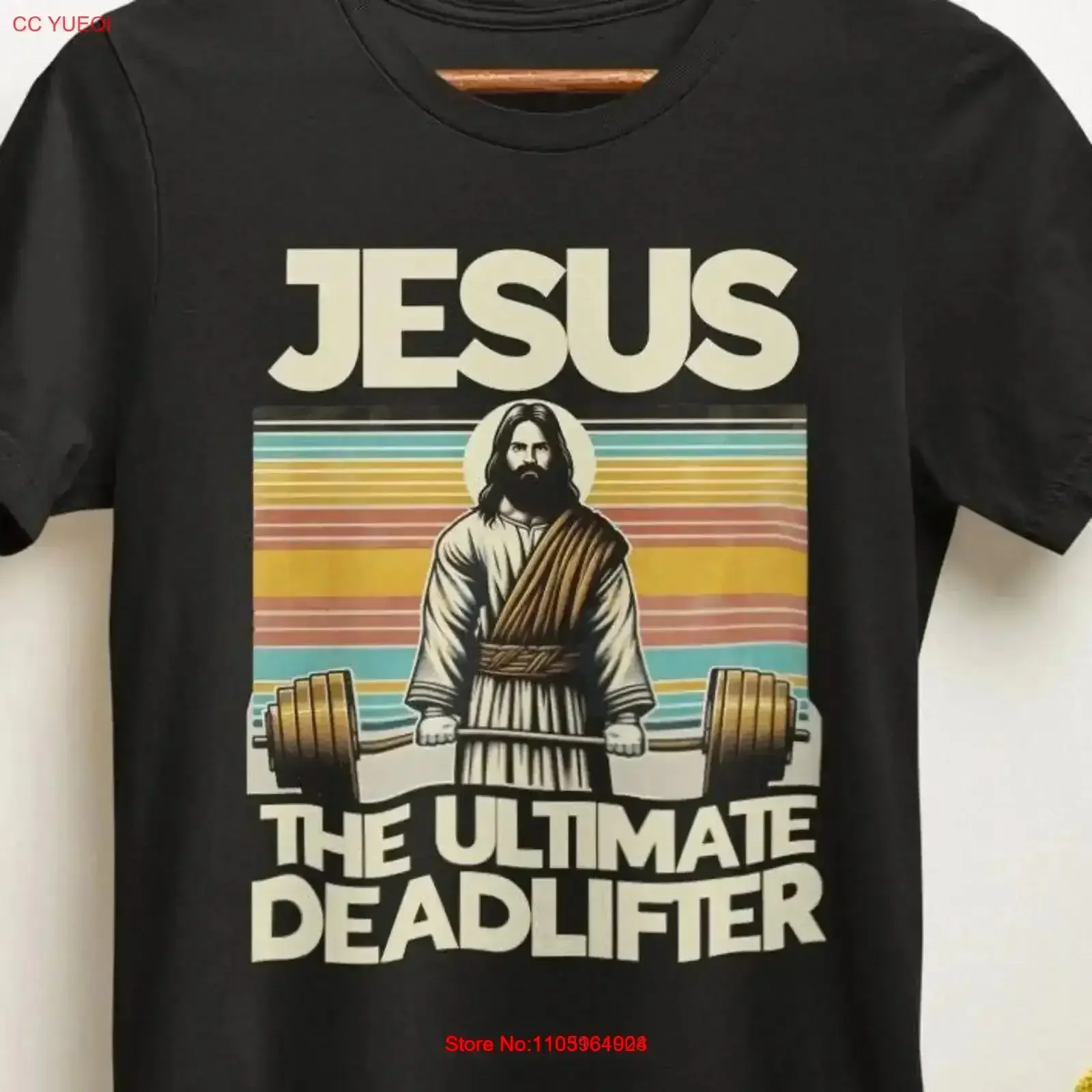 تي شيرت Jesus the Ultimate Deadlifter تي شيرت مضحك هدايا مسيحية لأفكار القس Deadlifting عتيقة مغسولة عتيقة مغسولة