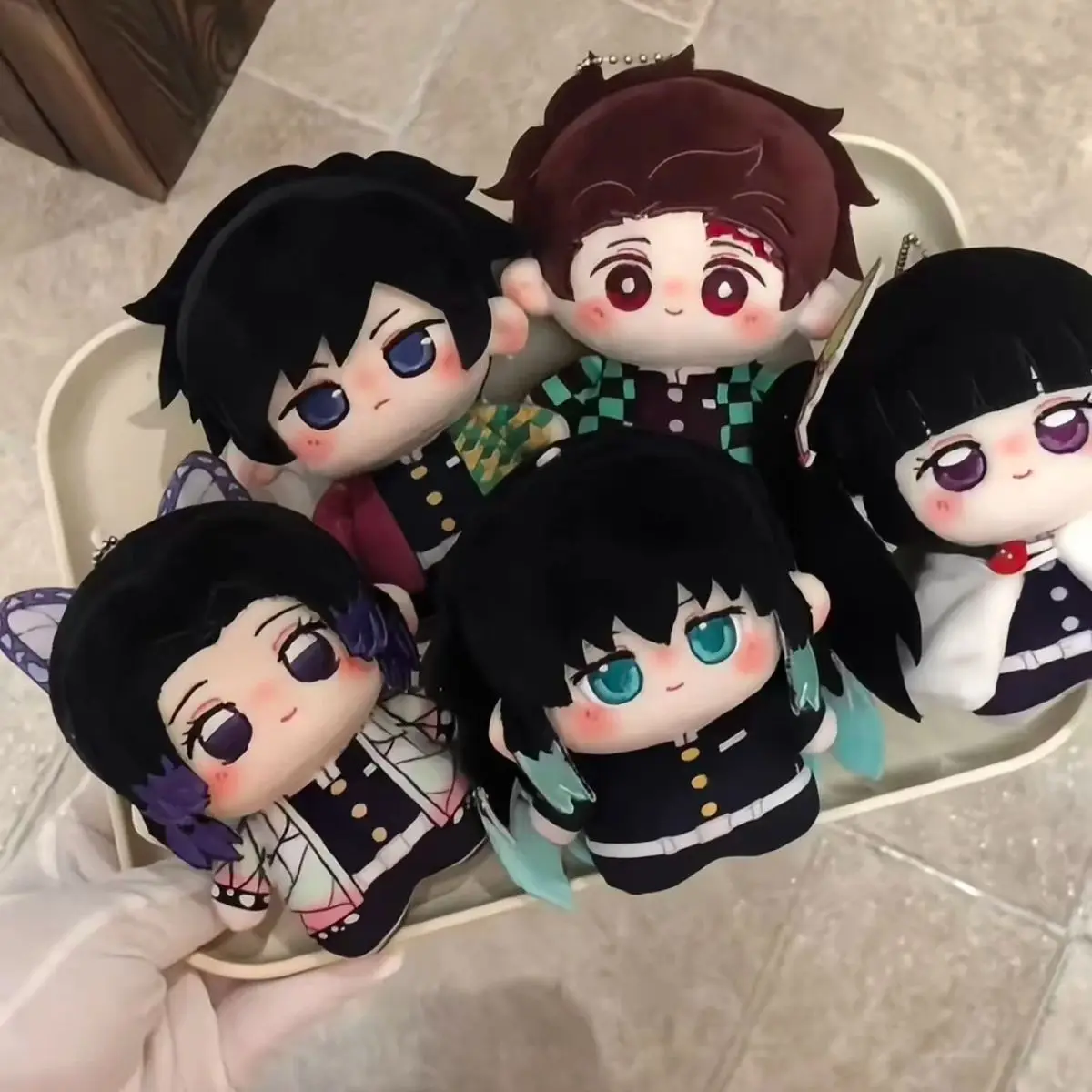 Demon Anime Figure Giyu Tomioka Mitsuri Kanroji Douma 10cm Cotton Doll Plush Toy Cute Desktop Decoration Festival Gift For Fans