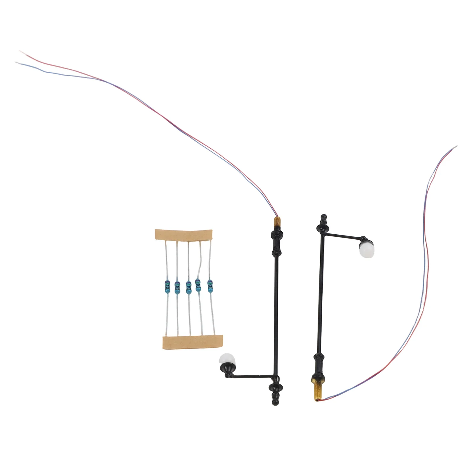 جديد آخر الشارع 1:87 3.54 \\\" 5 قطعة LED أضواء المصباح السكك الحديدية مقياس 90 مللي متر بناء HO OO عمود الإنارة تخطيط نموذج نماذج #2