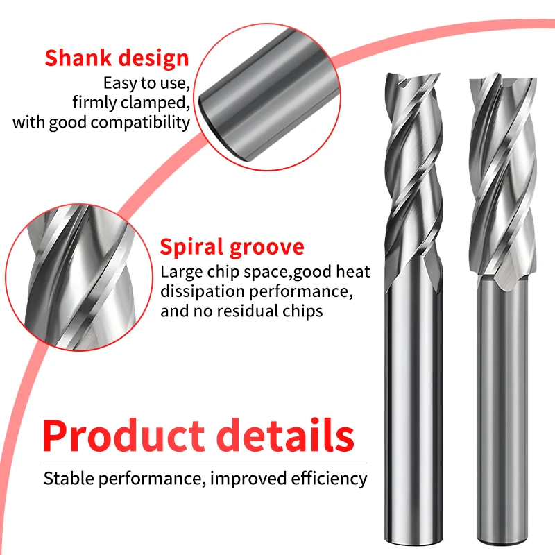 ZUANTONG 1PCS HSS End Mills Extra long Fully Ground Metal Cutter D2-D32mm 2/3/4 Flutes Teeth Aluminum Milling Tool High-Q