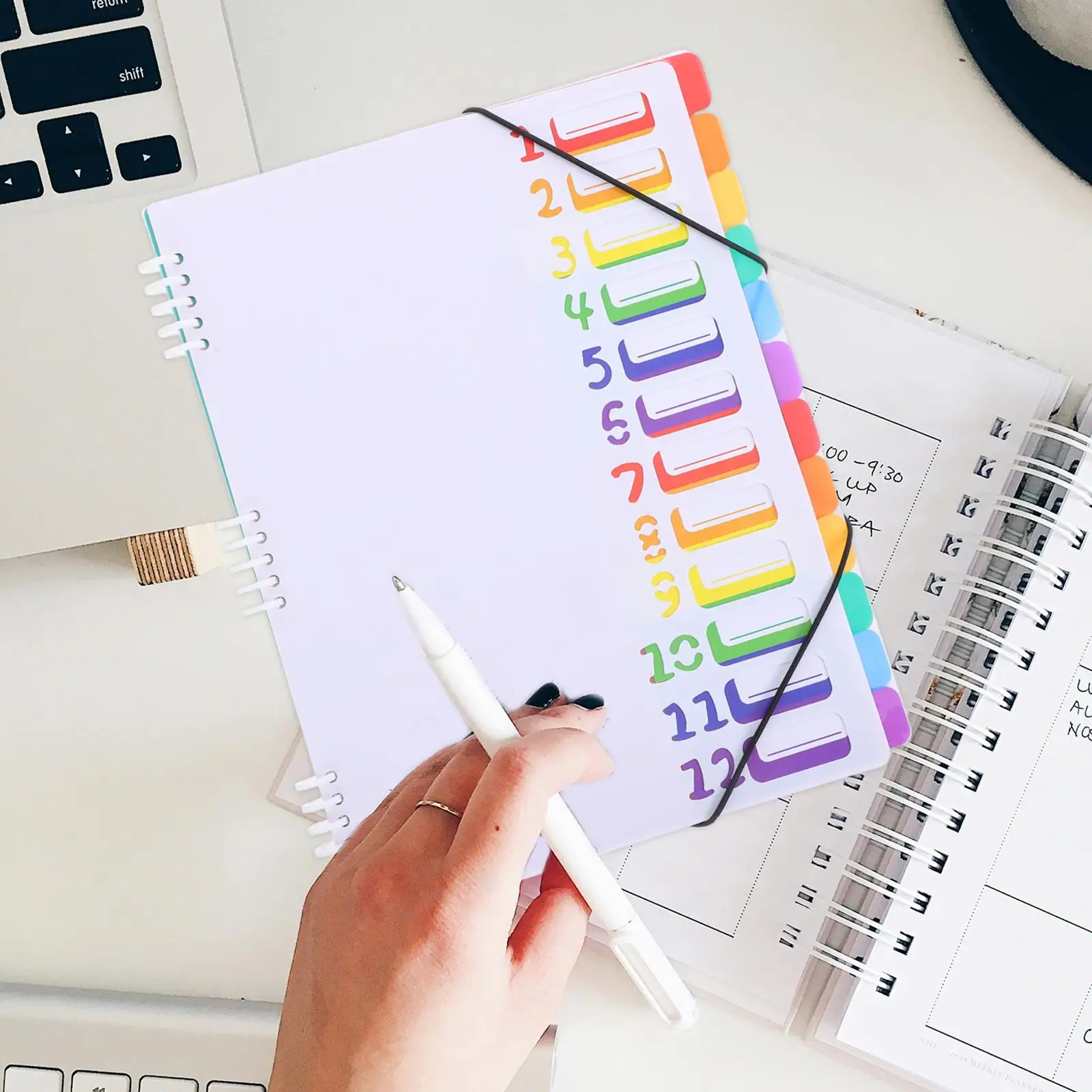 A4 파일 12 레이어 나선형 PP 대용량 사무실 학교 문서 ganizer 파일 폴더 나선형 폴더