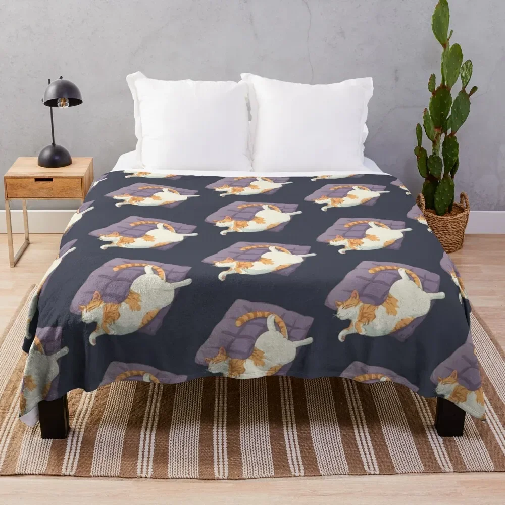 

Sleeping Cat Orange Tabby Throw Blanket cosplay anime Thin Blankets