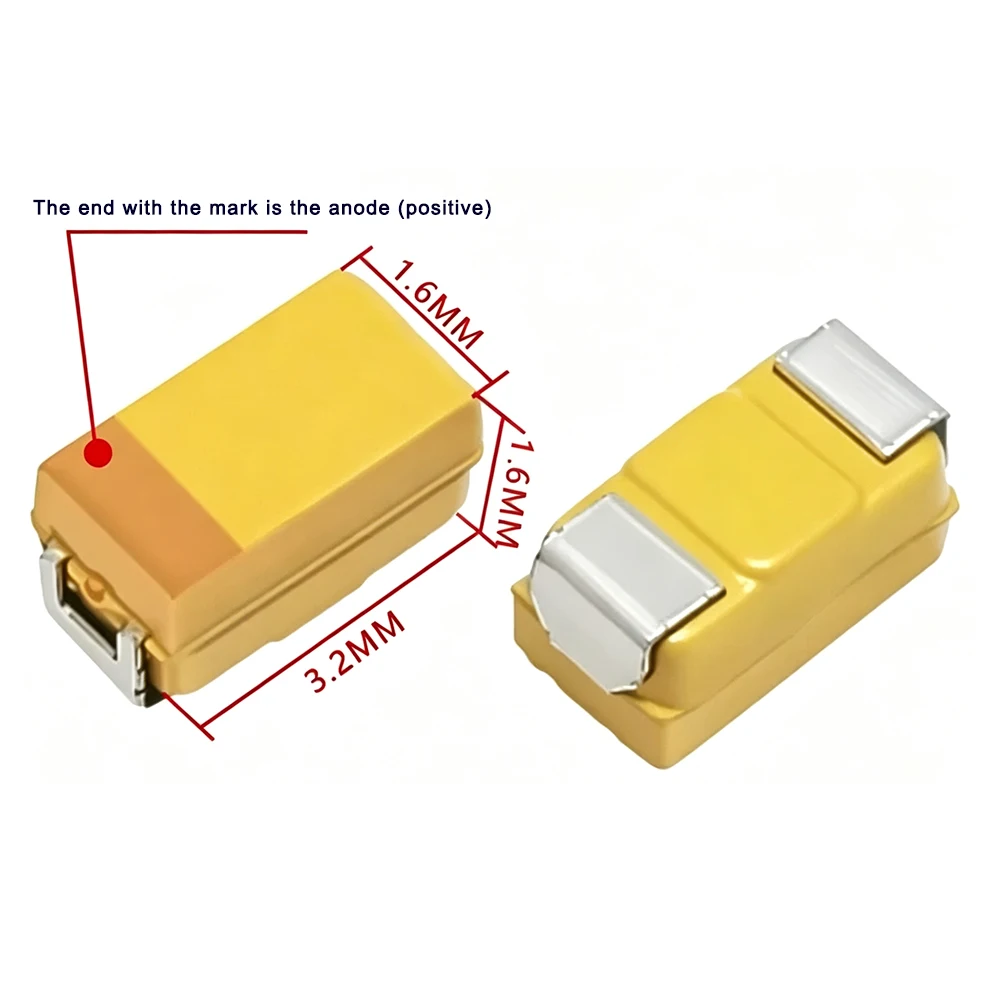2000PCS A SMD Case Tantalum Capacitor 6.3V 16V 25V 35V 10V 1UF 4.7UF 10UF 33UF 0.1 0.22 0.33 0.68 2.2 3.3 6.3 10 15 47UF 3216