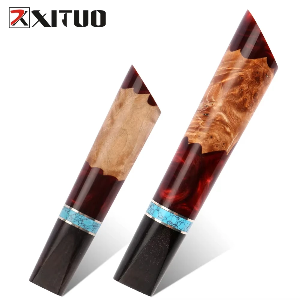 Japanese Exquisite Stabilized Wood Resin Handle Heart-shaped Knife Handle DIY Chef Kitchen Knife Factory Customized Knife Handle