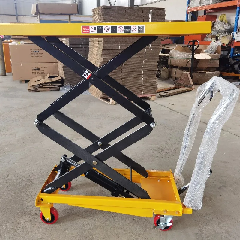 

Manual Hydraulic Scissor Lift Table 500KG Mobile For Machinery Repair Hotels Printing Shops Retail Applications Customizable