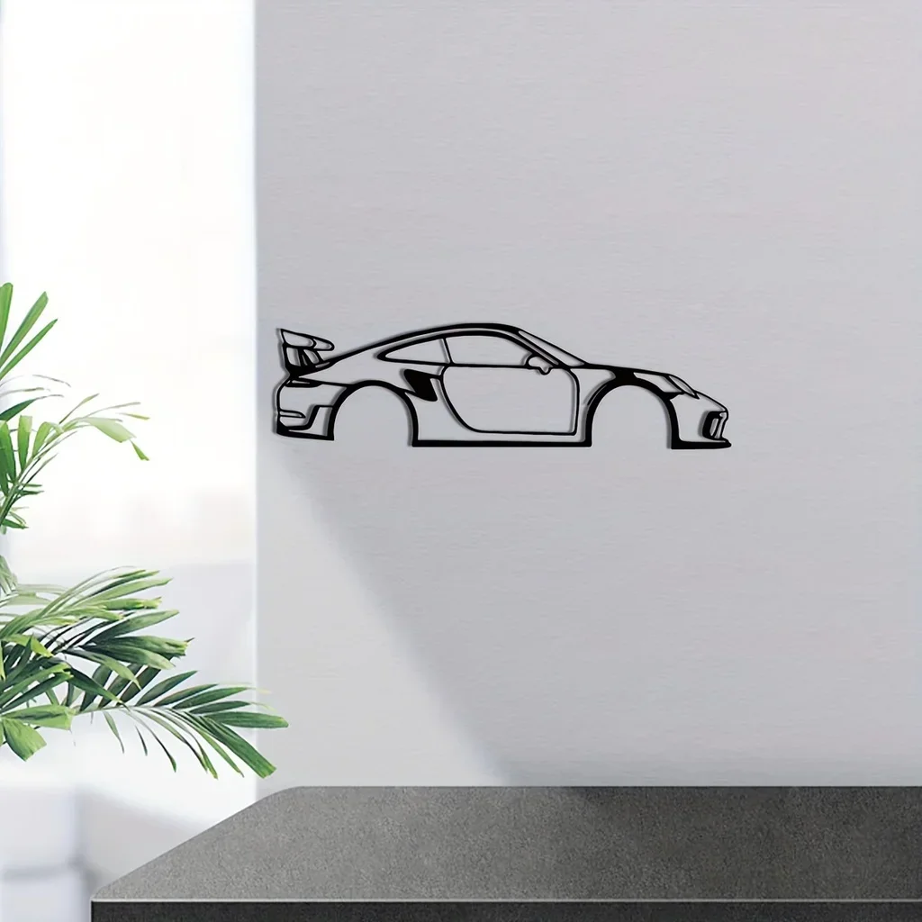 HELLOYOUNG Metal Home Decor Sport Car Metal Wall Art ragazzi ragazze Room Kindergarten soggiorno Nursery Bedroom Decor Halloween Dec