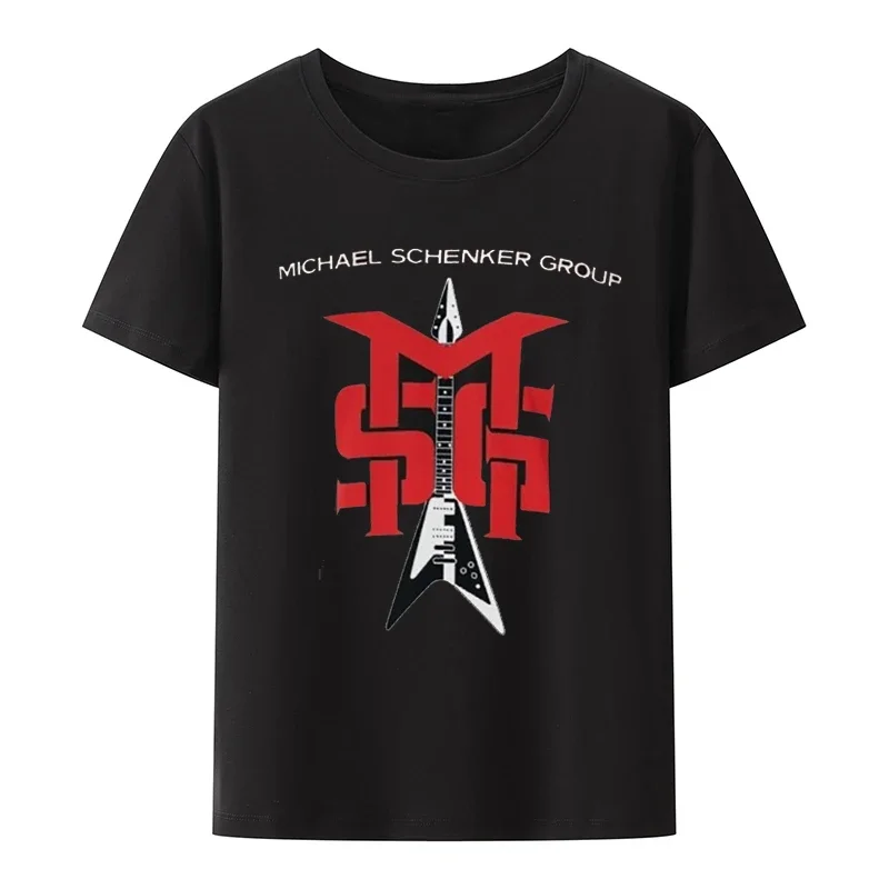 Men Clothing Michael Schenker Group Tshirt Msg Rock Heavy Hard Metal Armed and Ready  Bottom Ufo Tee