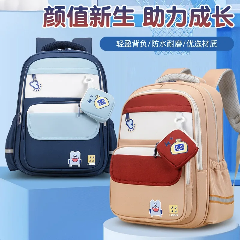 Preppy Style Backpack for School Students,Simple Bag for Summer Commuting,Breathable Daypack for Primary Secondary Kids
