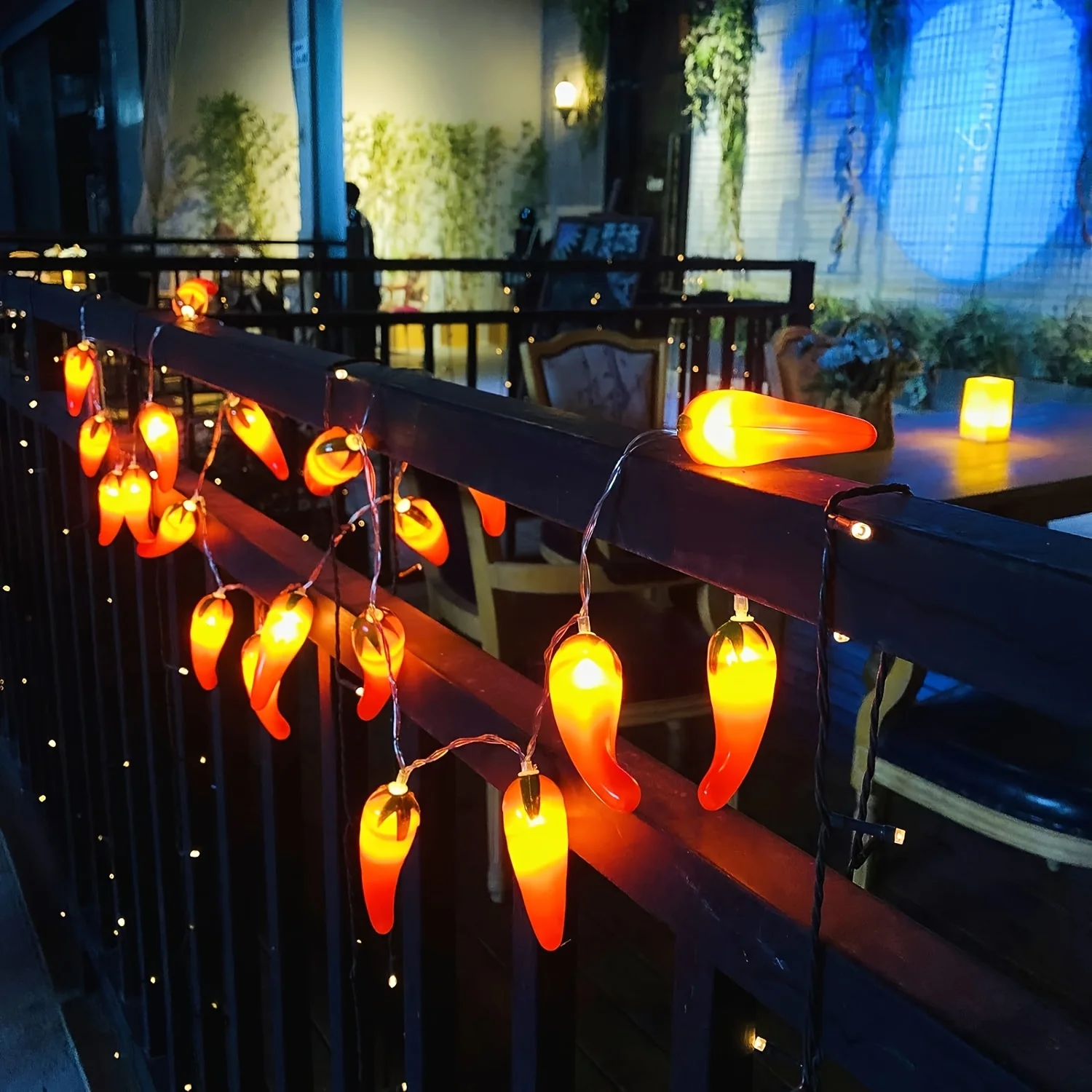 الشمسية الأحمر الفلفل الحار سلسلة ضوء في الهواء الطلق حديقة الشمسية مصباح للزينة عيد الميلاد الحصاد أضواء لحديقة الشرفة عطلة غرفة ديكور #4
