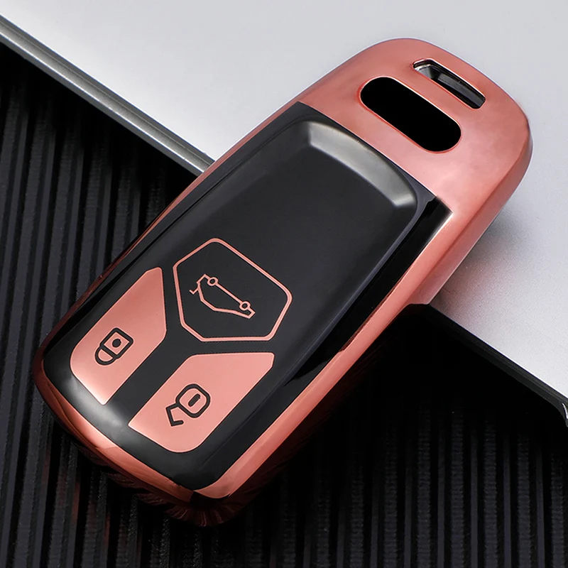 Car Smart Key Cover Case Bag for Audi A4 B9 A5 A6 8S 8W Q5 Q7 4M S4 S5 S7 TT TTS TFSI RS Protector Accessories