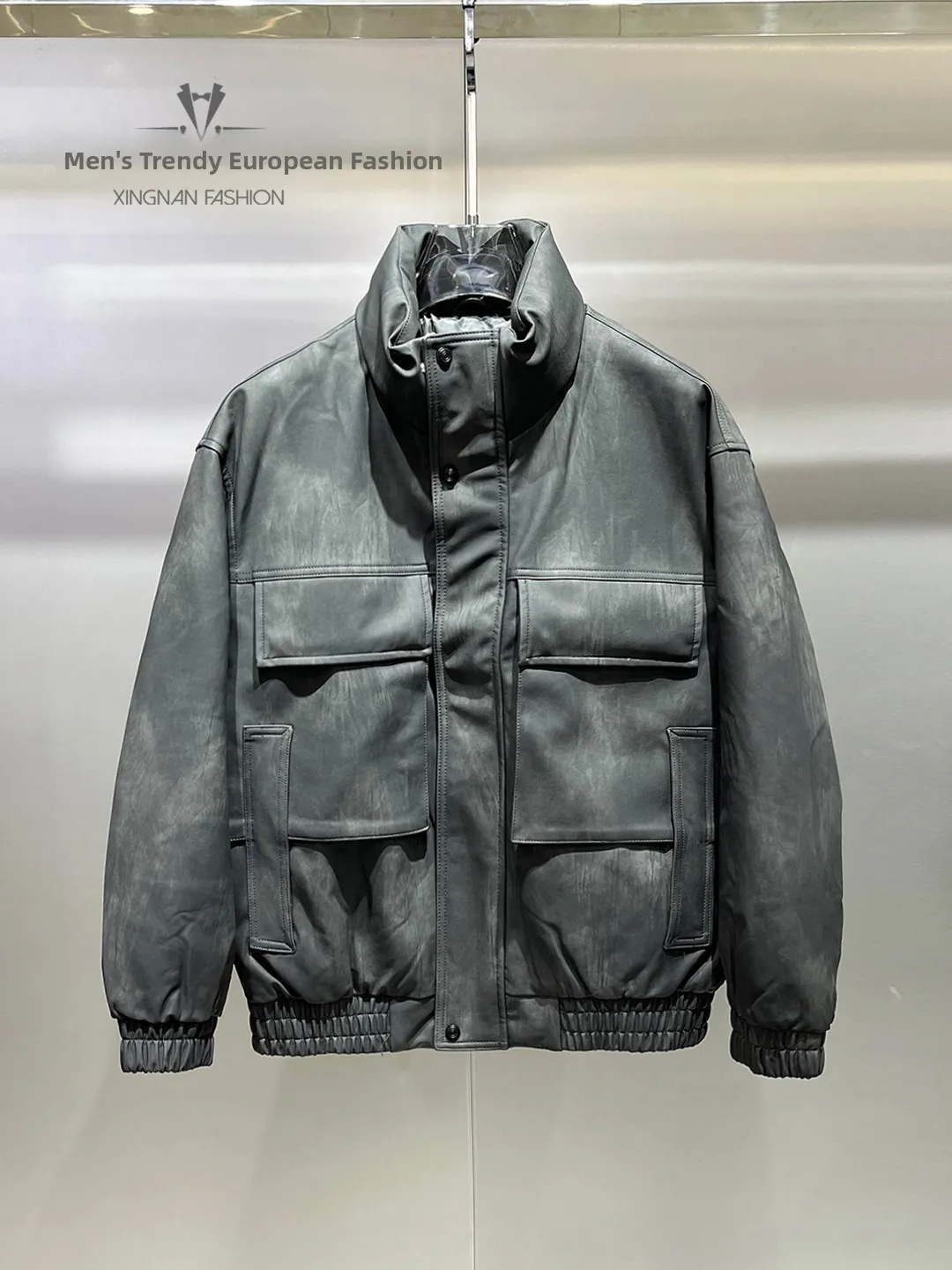 

Мужская короткая пуховая куртка с 90% наполнителем из полиэфирного волокна, теплая, модная, в ретро-стиле, зимняя, с карманами, для повседневной носки в городе