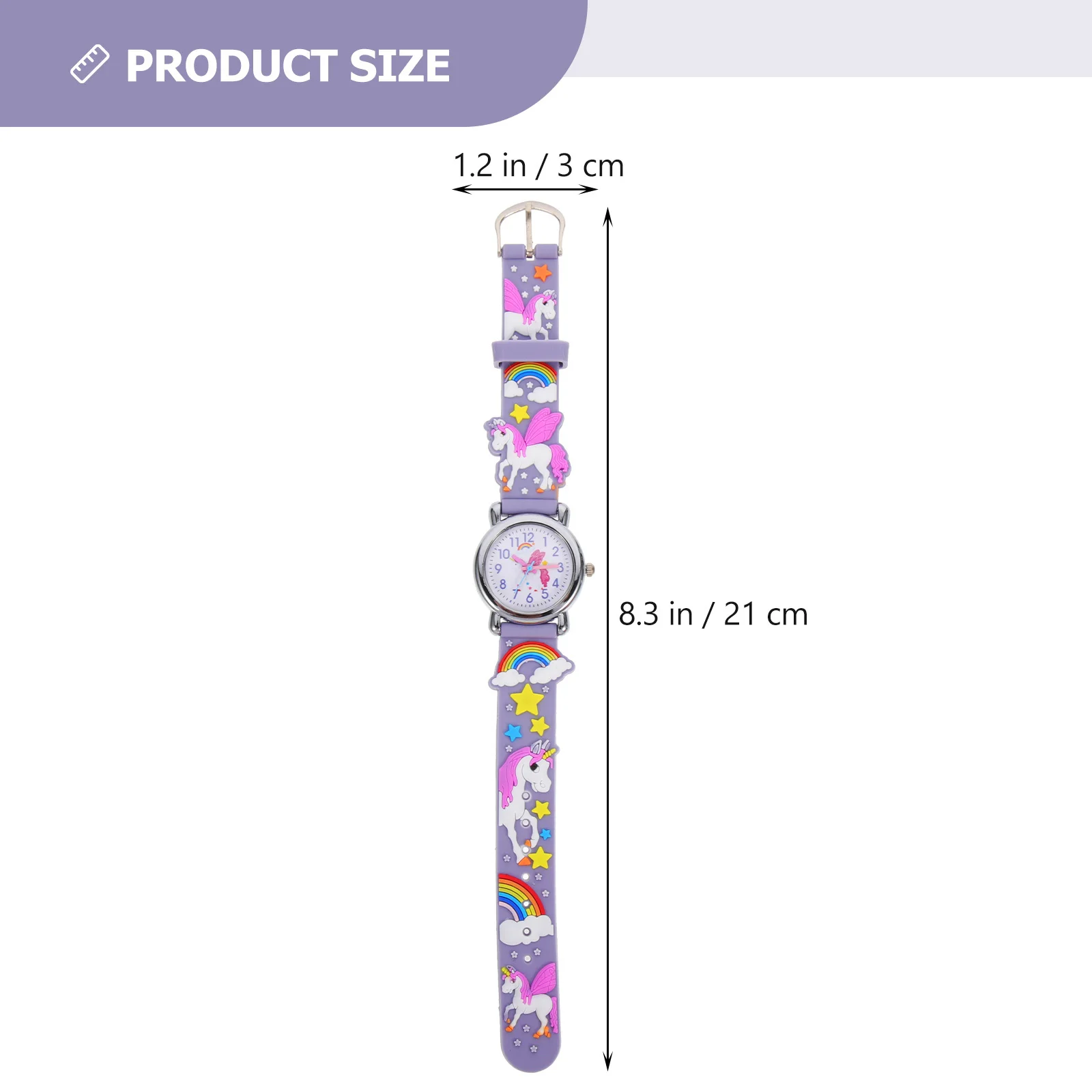 Adorable Unicorn Kids Watch 3D Cartoon Design Easy Read Time Fun Schedule Arrangement Students Gift