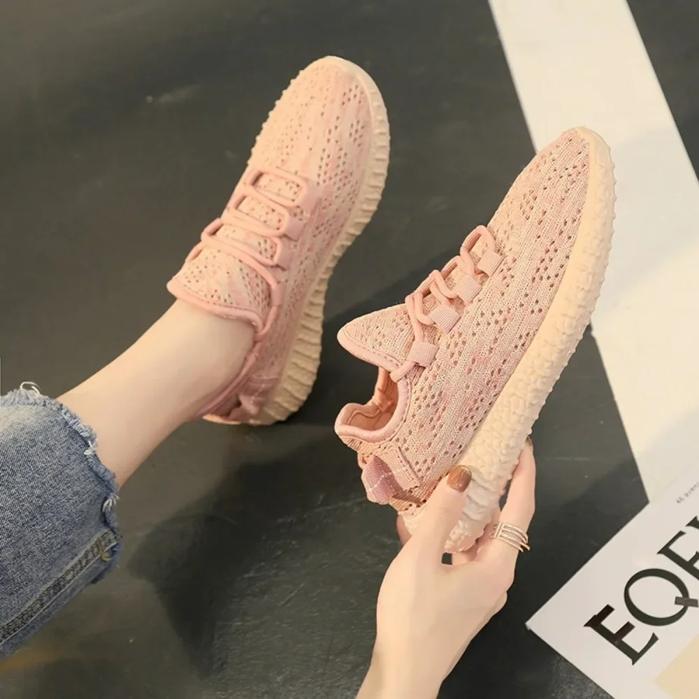

Fashion Woman Vulcanize Shoes Casual Sneakers Women Shoes Flats Mesh Breathable Running Shoes
