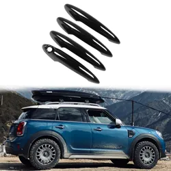 4Pcs Car Door Handle Covers Trim Protective Fits for MINI R60 COUNTRYMAN Cooper S 2011-2016 Black / Carbon Fiber Color