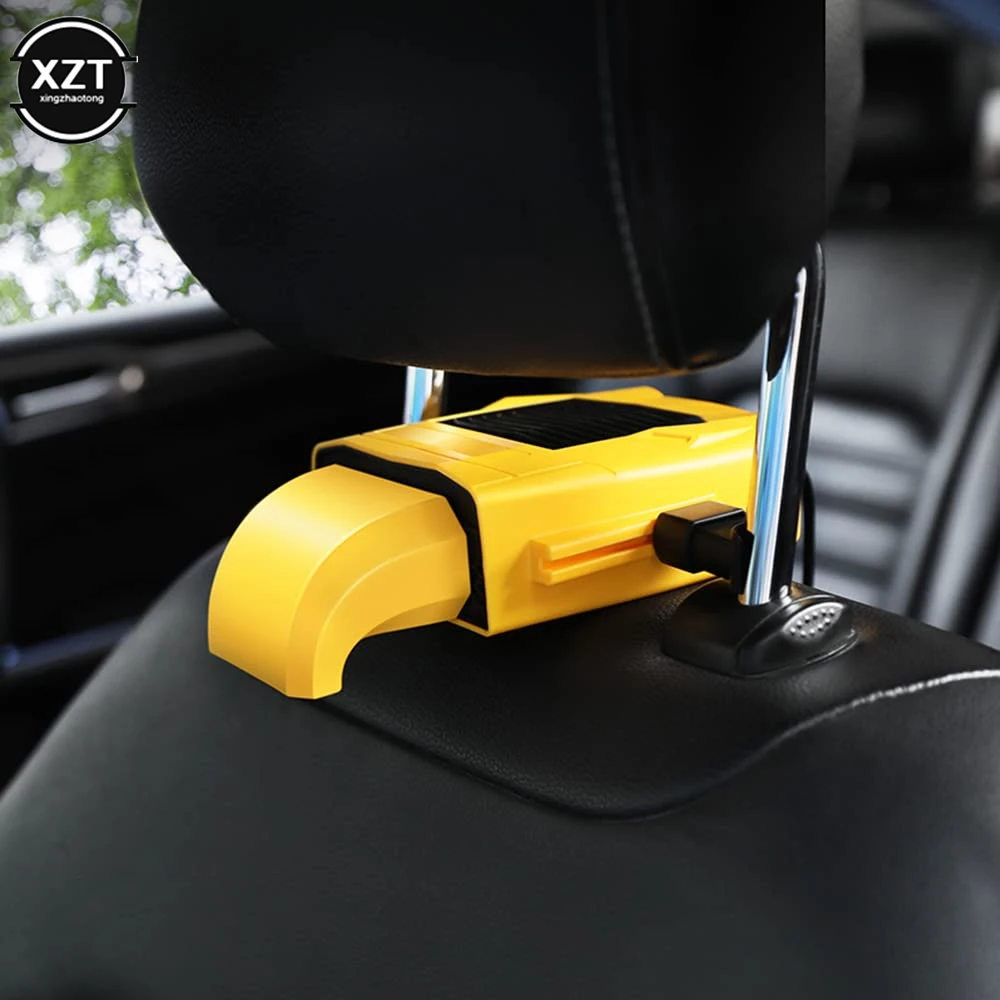 Ventilador de refrigeración para asiento trasero de coche, ventilador portátil para asientos de coche, 3 velocidades, ajustable, hoja de ventilación, recargable por USB