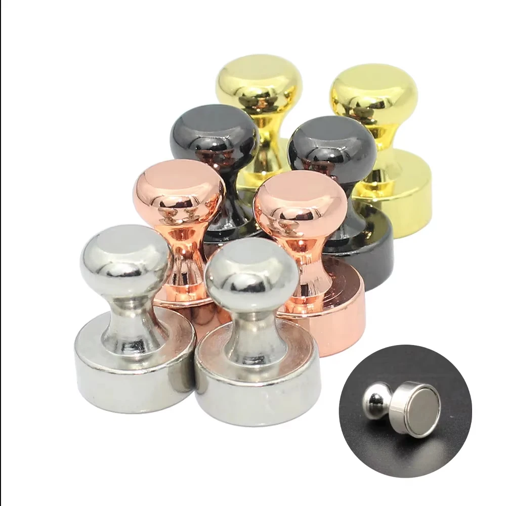 N52 10pcs Super Strong Neodymium Magnetic Pushpins Sucker Thumbtack Durable Steel Magnet Push Pin for Refrigerator Whiteboard