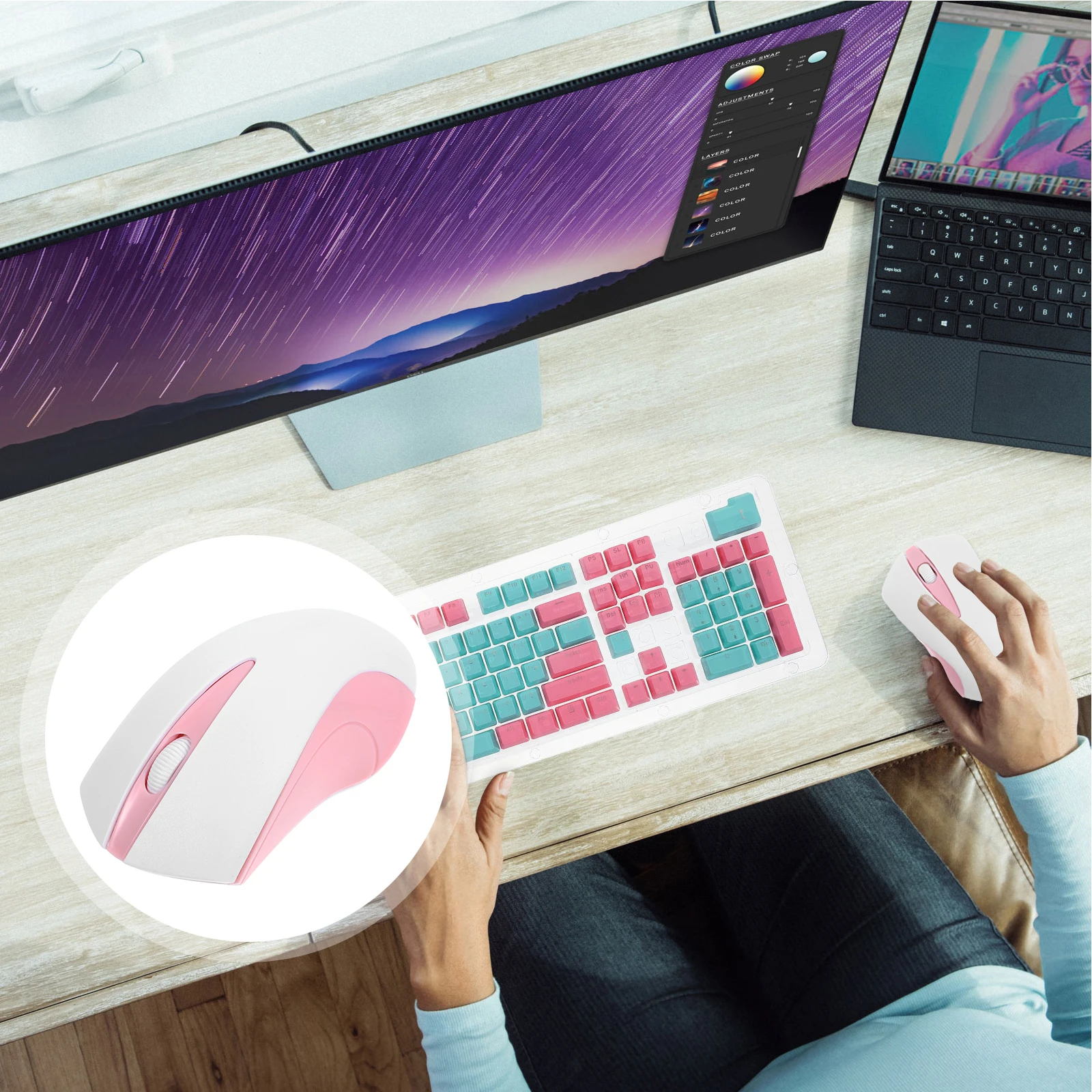 

Wireless For Smart Computer Ergonomic Lightweight 3 Colors 10M Range Home Office Game Use Mouse Computer Mouse Wireless