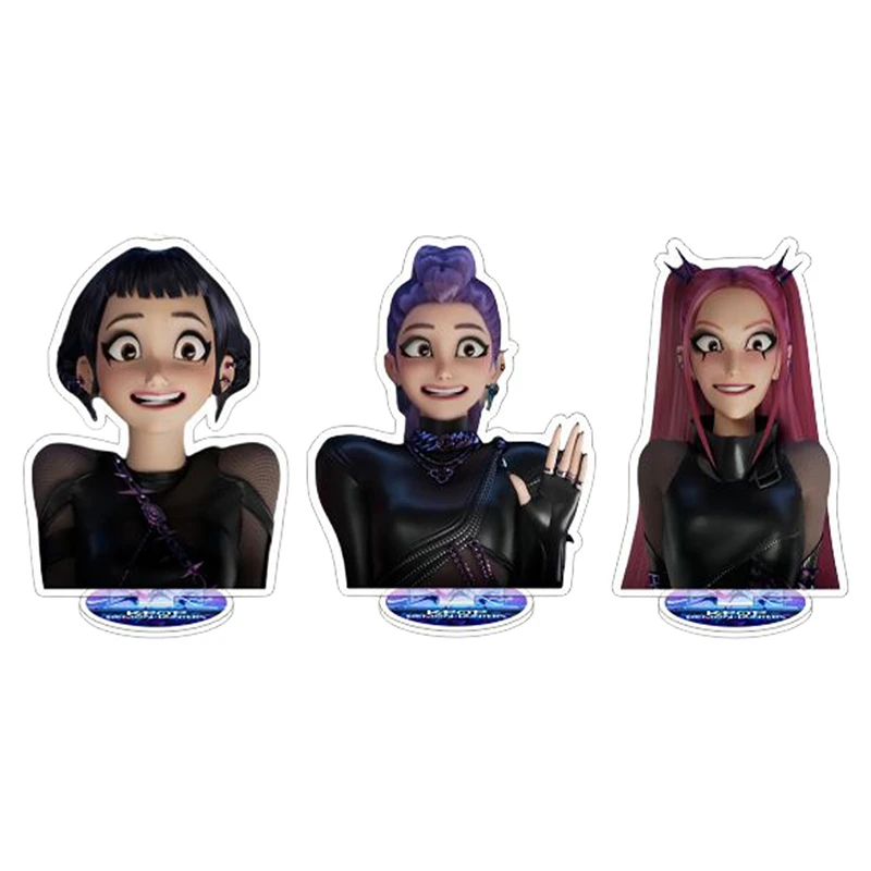 Kpop شيطان هون الاكريليك حامل سطح المكتب ديكور الوقوف زخرفة شخصيات كرتونية الحرفية هنتركس الفتيات مجموعة الأفلام الأجهزة الطرفية #6