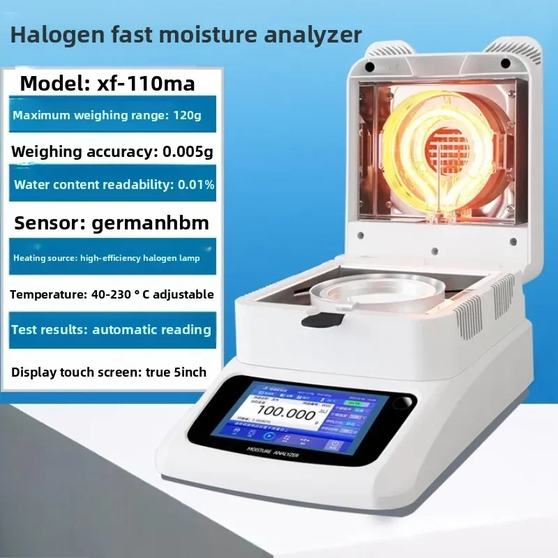 Halogen rapid moisture meter Plastic corn feed moisture meter Solid content detector tester
