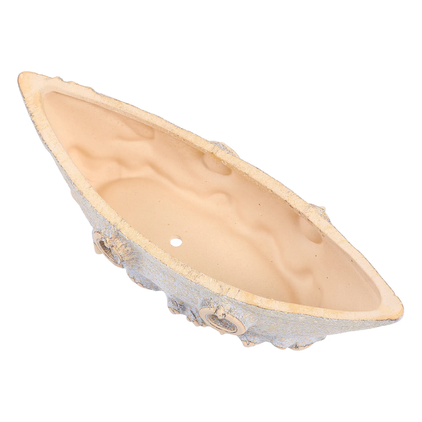 

1 шт. керамический цветочный горшок в форме лодки, винтажный стиль, декоративный, для дома, маленький, для суккулентов, для сада, балкона, рабочего стола