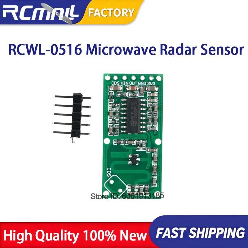 RCWL-0516 Microwave Radar Motion Sensor Module 10PCS Human Body Induction Switch 3.3V Arduino Compatible