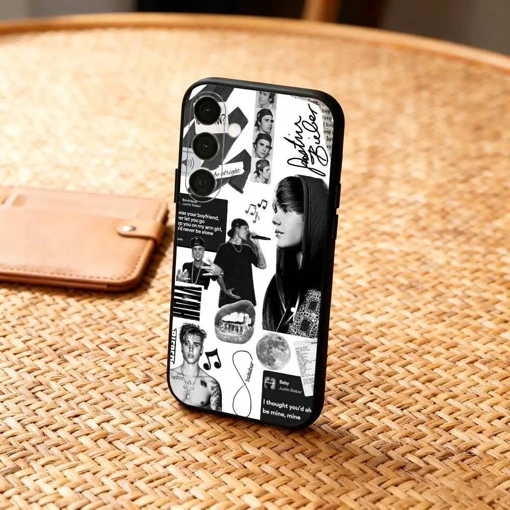 J-Justin Singer Bieber Handyhülle für Samsung A73,72,71,A52,51,40,41,A22,A32,31,A13, weiche schwarze Hülle