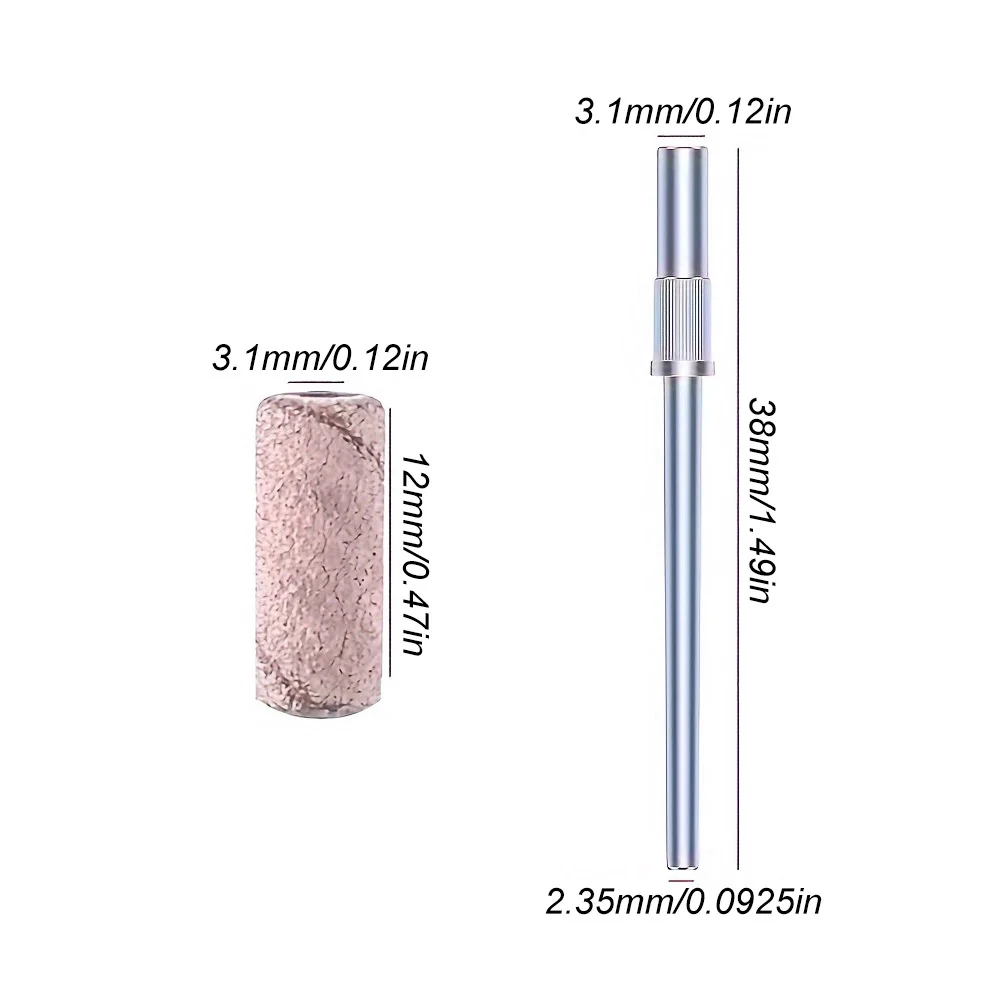 50 100 200Pcs Box 3mm Mini Sanding Bands 80 120 180 240 Grit Nail Drill Bits Manicure Tools Dead Skin Remover view 4