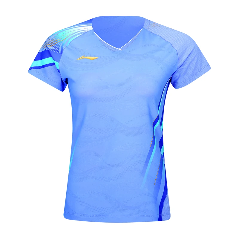 Li-Ning Women Badminton T-shirt AT DRY ULTRA Breathable Sports Training LiNing Professional Competition Tee Tops AAYV146
