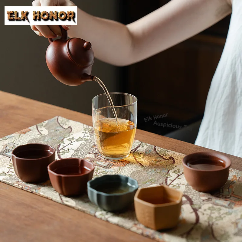 Five Blessings Rongtian Xishi Tea Set Complete Set Japanese Tea Ceremony Set Tea Maker Teapot And Tea Cup Set Teaset Decoration