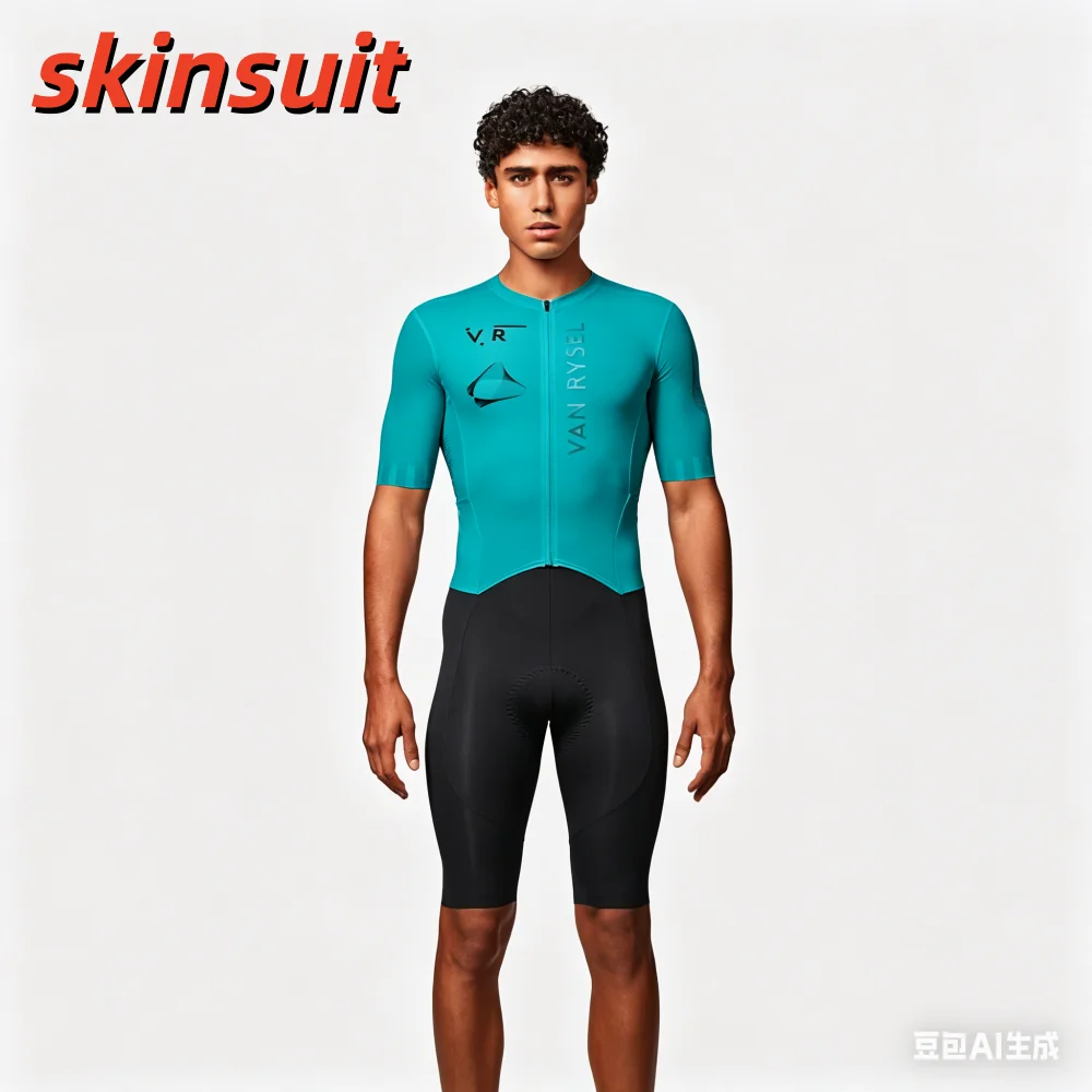 

Men's Cycling Skinsuit Triathlon Speedsuit Trisuit Short Sleeve Speedsuit Maillot Ciclismo Running Clothing Colorful Apparel