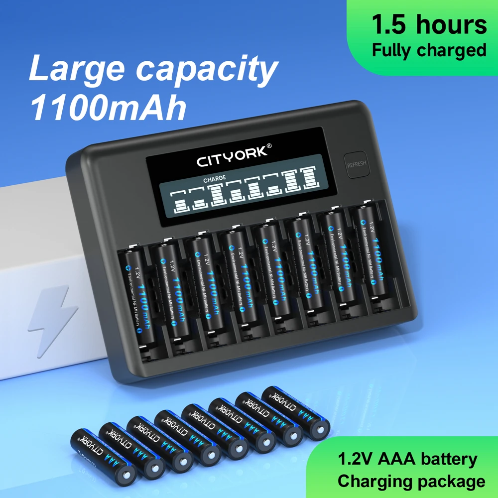 Bateria AAA 1100mAh 1.2V Ni-MH akumulatory AAA 3A aaa z ładowarką 1.2v AAA/AA