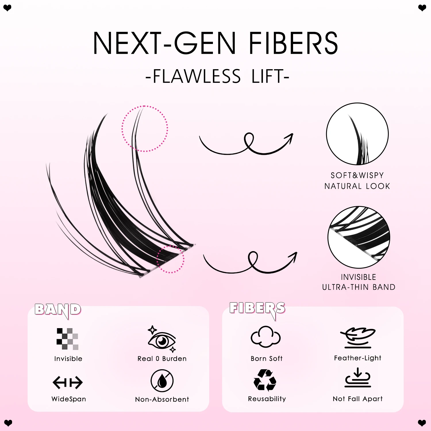 WOSHEER 클러스터 속눈썹 키트 만화 속눈썹 천연 속눈썹 연장 클러스터 천연 볼륨 개별 속눈썹 혼합 트레이 속눈썹