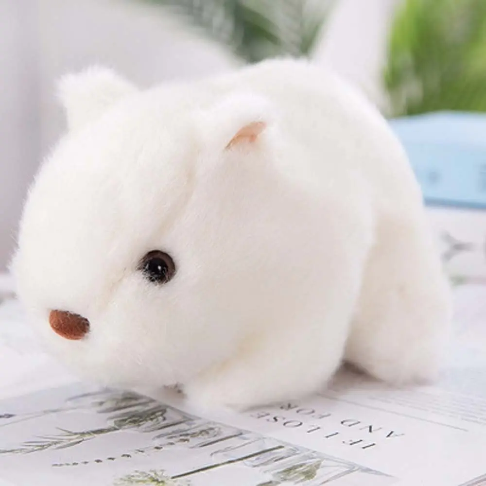 หนูแฮมสเตอร์น้อยตกแต่งบ้านสัตว์เลี้ยง Peluche Fuzzy ตุ๊กตาสัตว์ของเล่นหนูแฮมสเตอร์ของเล่นตุ๊กตาหนูแฮมสเตอร์ตุ๊กตา Plush ตุ๊กตาสัตว์ของเล่น