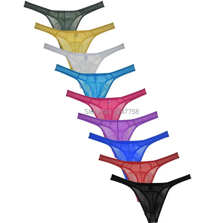 

Мужские сетчатые стринги, темно-синие ультратонкие тонкие стринги с сетчатыми вставками, Т-образным вырезом на спине, гей-трусы 2019