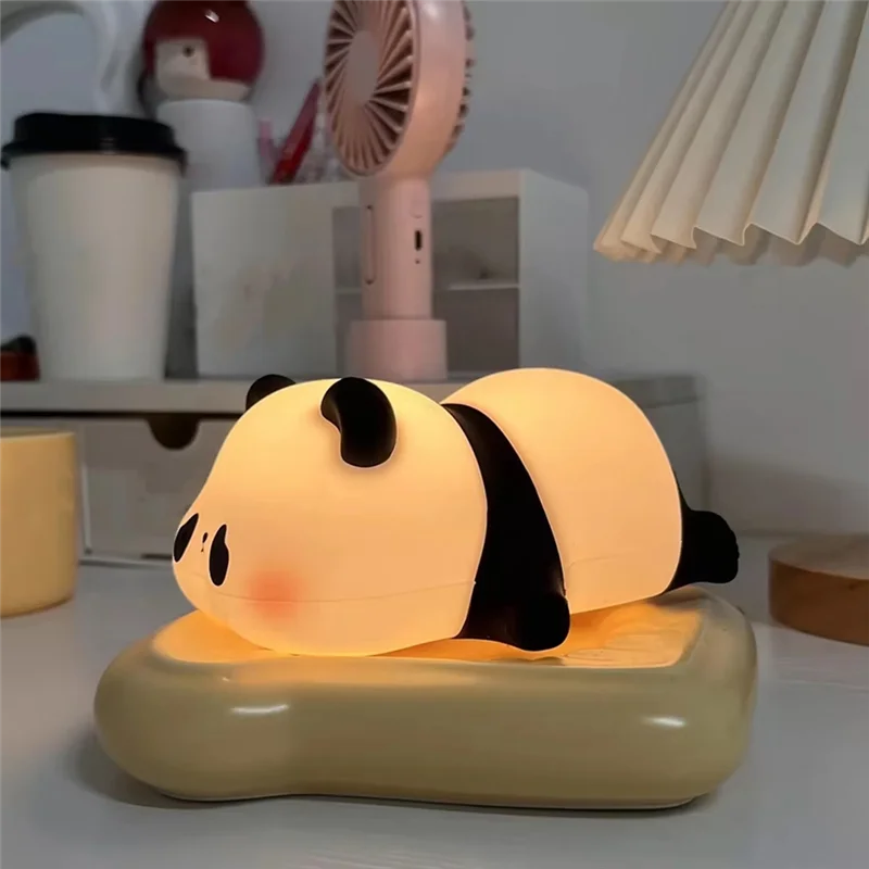 

【Lowest-Price!】Cute Panda Pangda LED Dimmable Panda Night Light, Novelty Animal Nightlight, Kids Room Decor Cool Gift