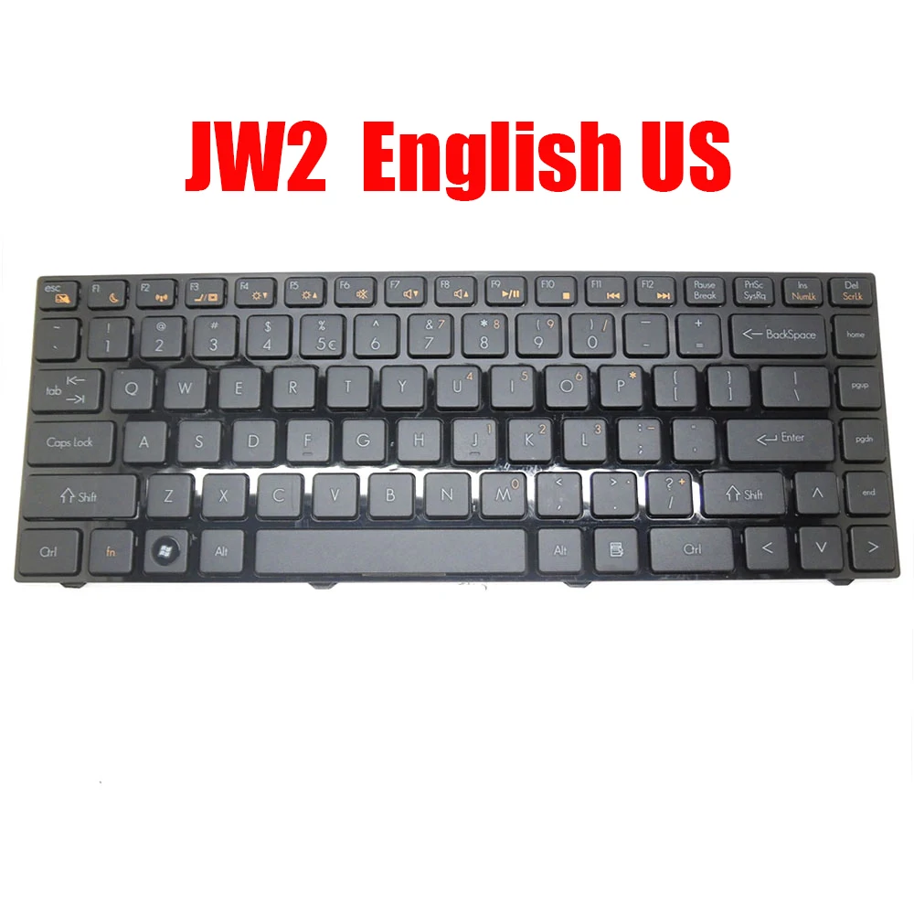 

Laptop Keyboard For Quanta JW2 MP-11L33US-9202 AEJW2U00010 English US Black With Frame New