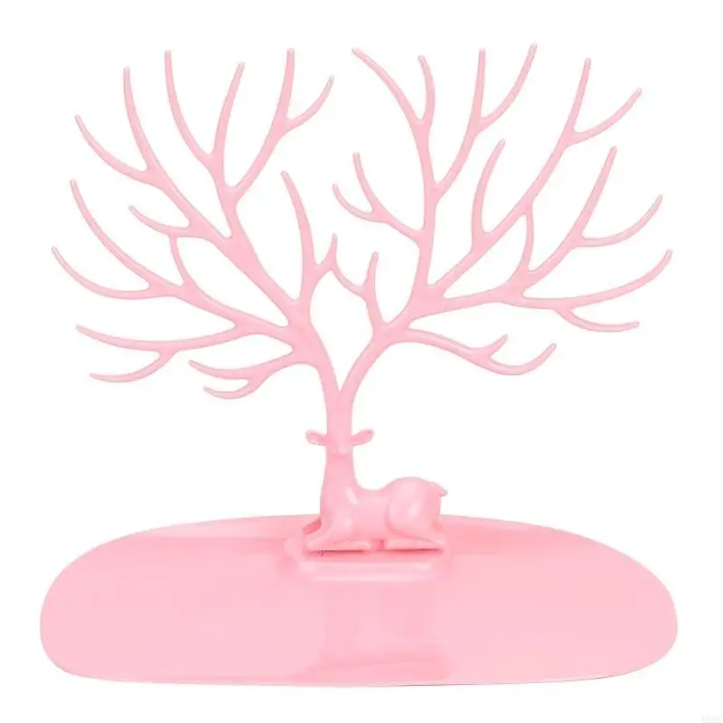 

Y08C Deer Tray Tree Storage Racks Jewelry Shelf Holder Earrings Necklace Pendant Bracelet Jewelry Display Stand