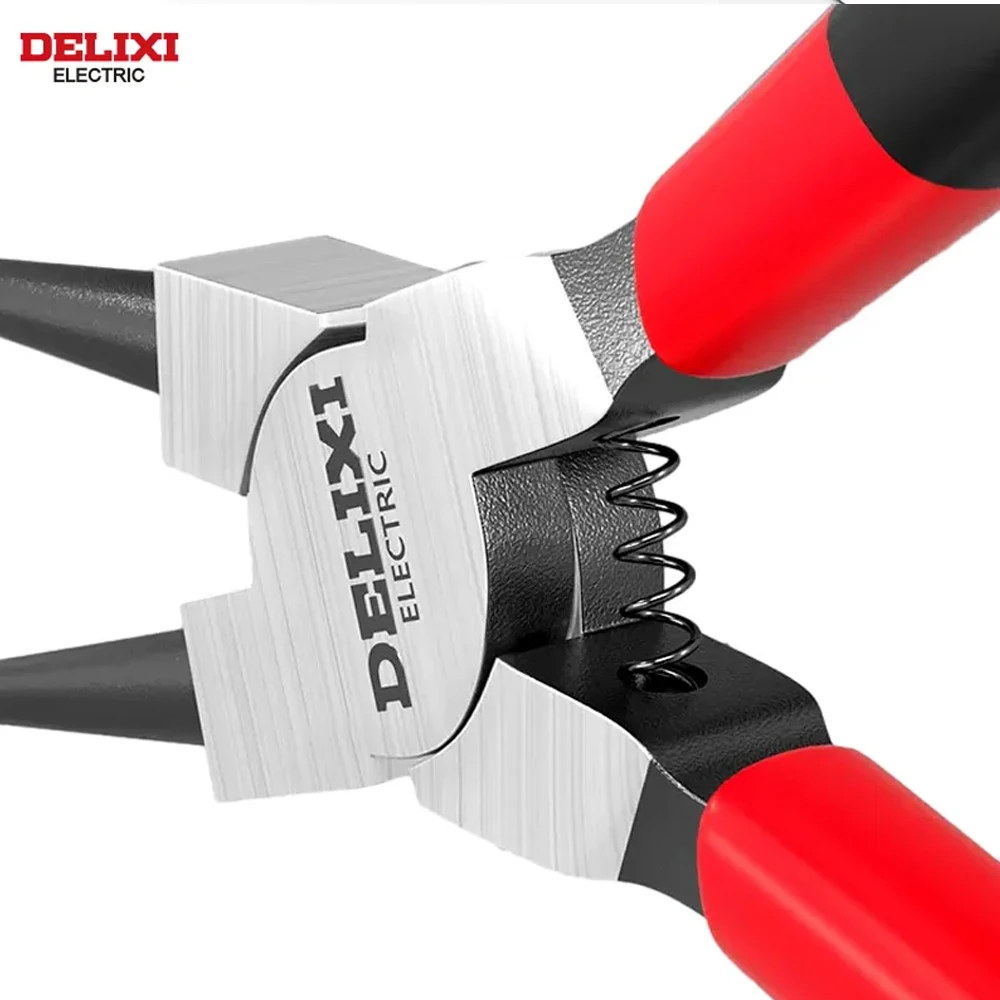 DELIXI ELECTRIC 5-In Circlip Pliers,Needle nose Pliers，Retaining Ring Pliers，for Removing Installing Puller Locking Rings Shafts