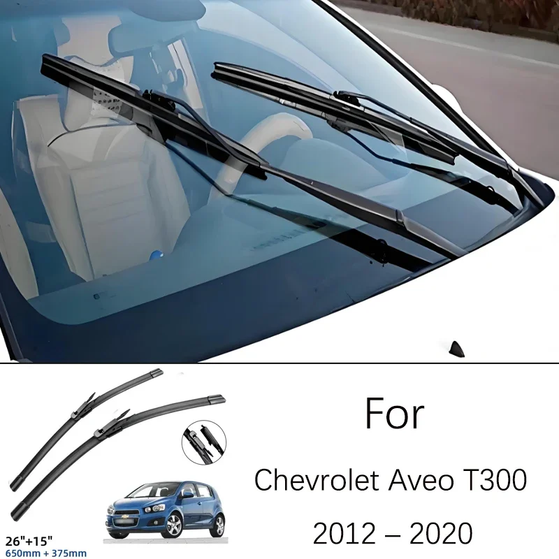 

For Chevrolet Aveo T300 2012-2020 2013 2014 2015 2016 26 15 Inch Front Wiper Blades Windshield Windscreen Window Accessories