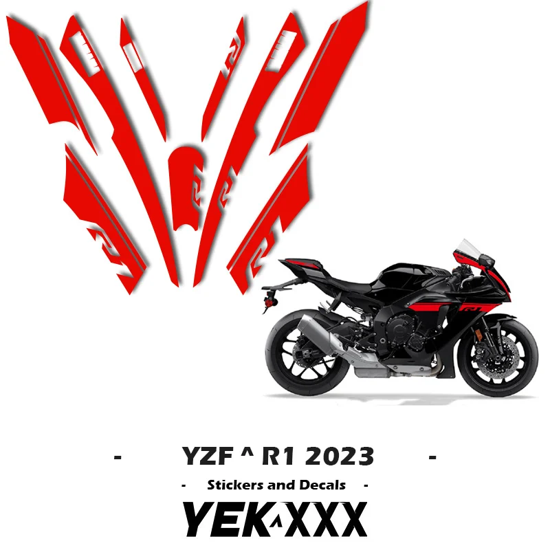 

For YAMAHA YZF-R1 YZF-R1M YZF-R1S 2023 New Full Car Sticker Decal Custom Line Version New R1 2020 2021 2022 2023