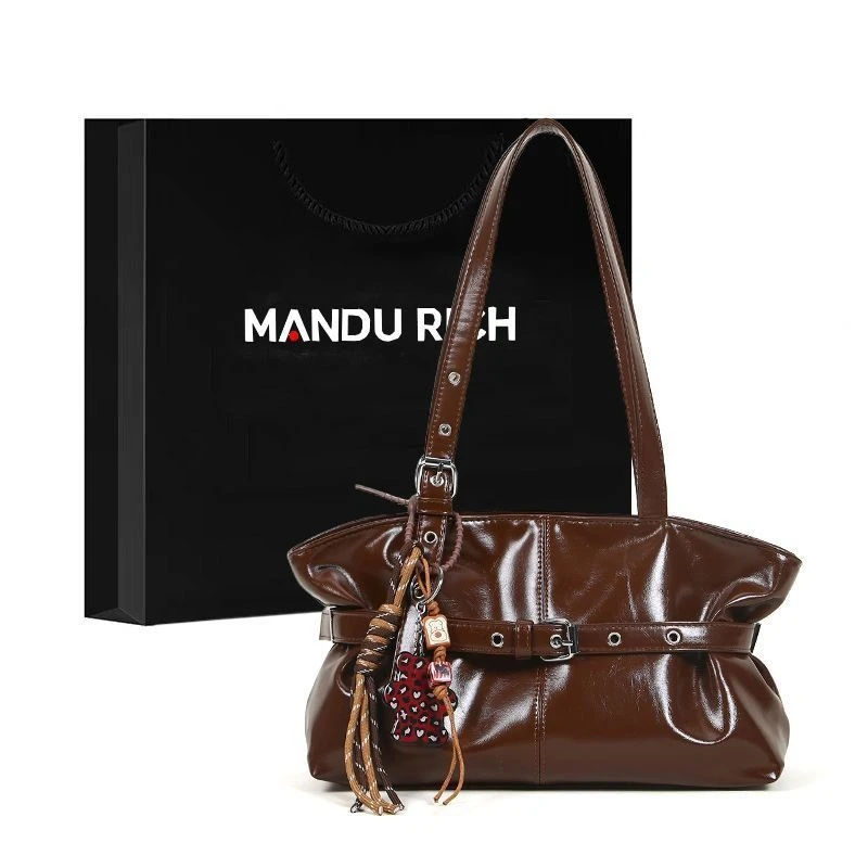 

All Match Big Capacity Niche Tote Bags Underarm Advanced Sense Niche Design Single Shoulder Bag Commuter Versatile Woman Package