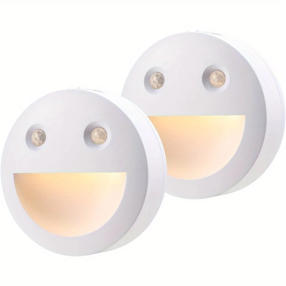 Sensor de Movimento PIR para Luz Noturna, Luz Inteligente, 2PCs Nova Casa Essencial Luz Noturna Portátil para casa