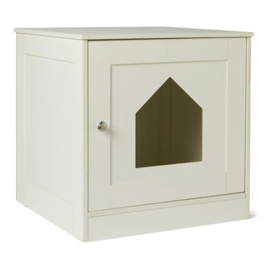 

Cat Litter Box Enclosure, Furniture-Style Cabinet with Drawer and Shelves, Hidden Cat Litter Box